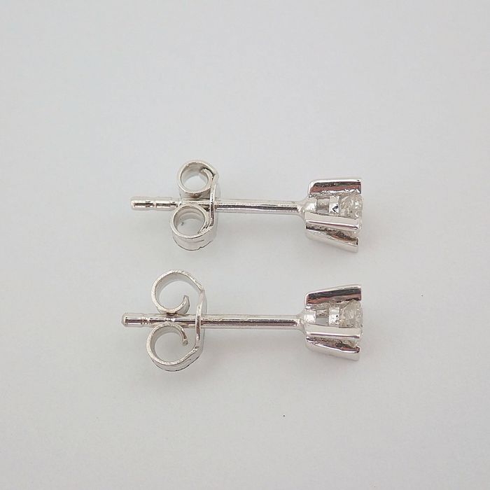 14 kt. White gold - Earrings - 0.20 ct Diamond - Image 3 of 6