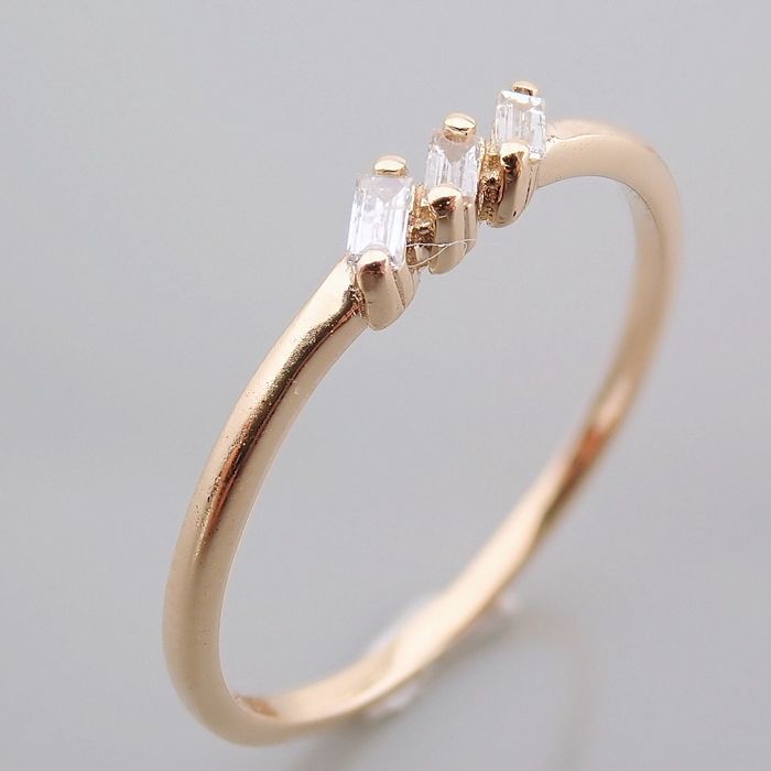 14 kt. Yellow gold - Ring - 0.07 ct Diamond - Image 4 of 7