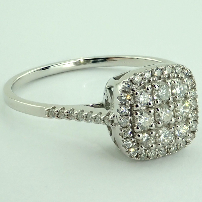 14 kt. White gold - Ring - 0.37 ct Diamond - Image 5 of 6