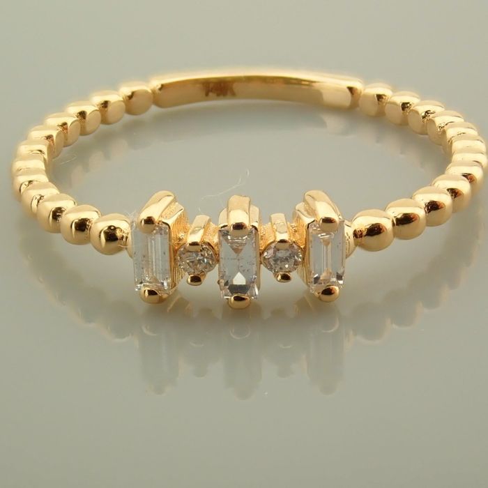 14 kt. Yellow gold - Necklace with pendant - 0.10 ct Diamond - Diamonds - Image 5 of 9