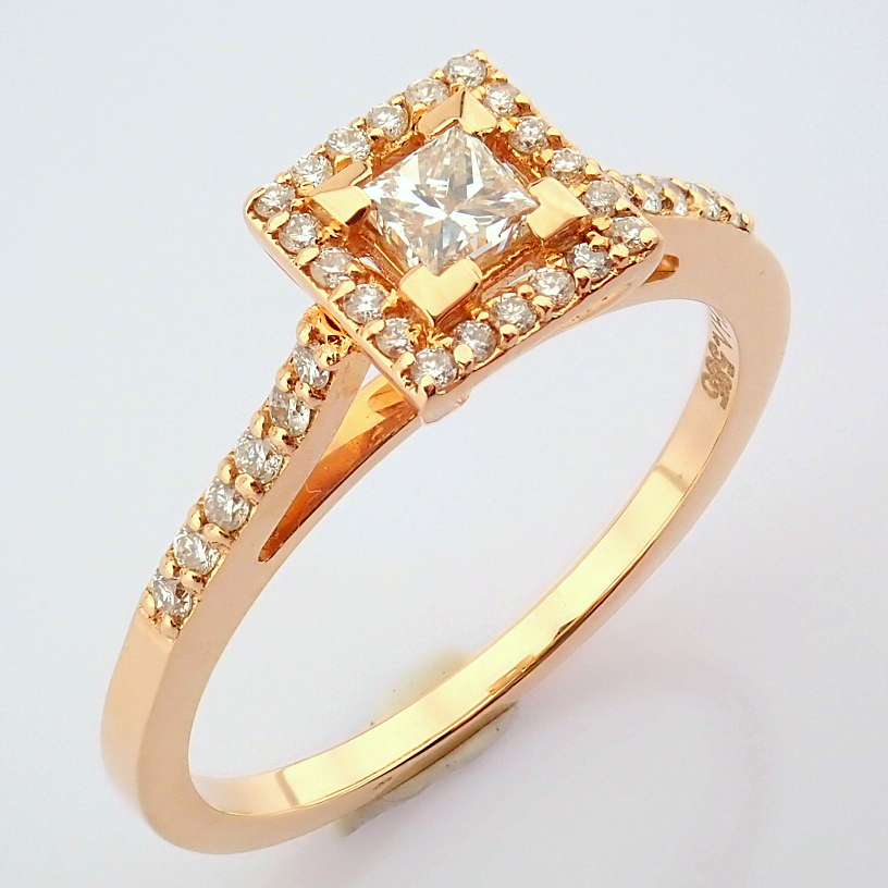 14K Yellow and Rose Gold Diamond Ring - Image 6 of 6
