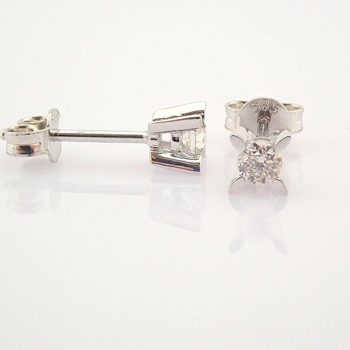 14K White Gold 0,24 ct Diamond Earring - Image 4 of 7