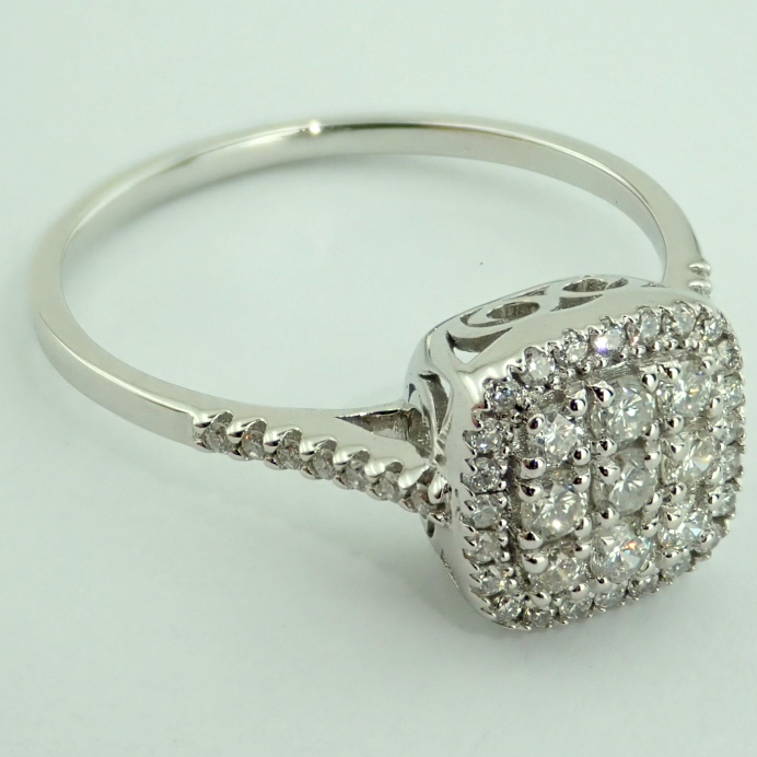 14 kt. White gold - Ring - 0.37 ct Diamond - Image 6 of 6