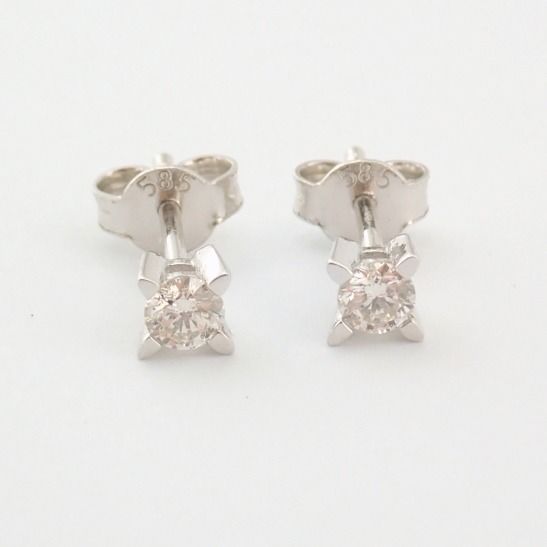 14 kt. White gold - Earrings - 0.20 ct Diamond - Image 6 of 6