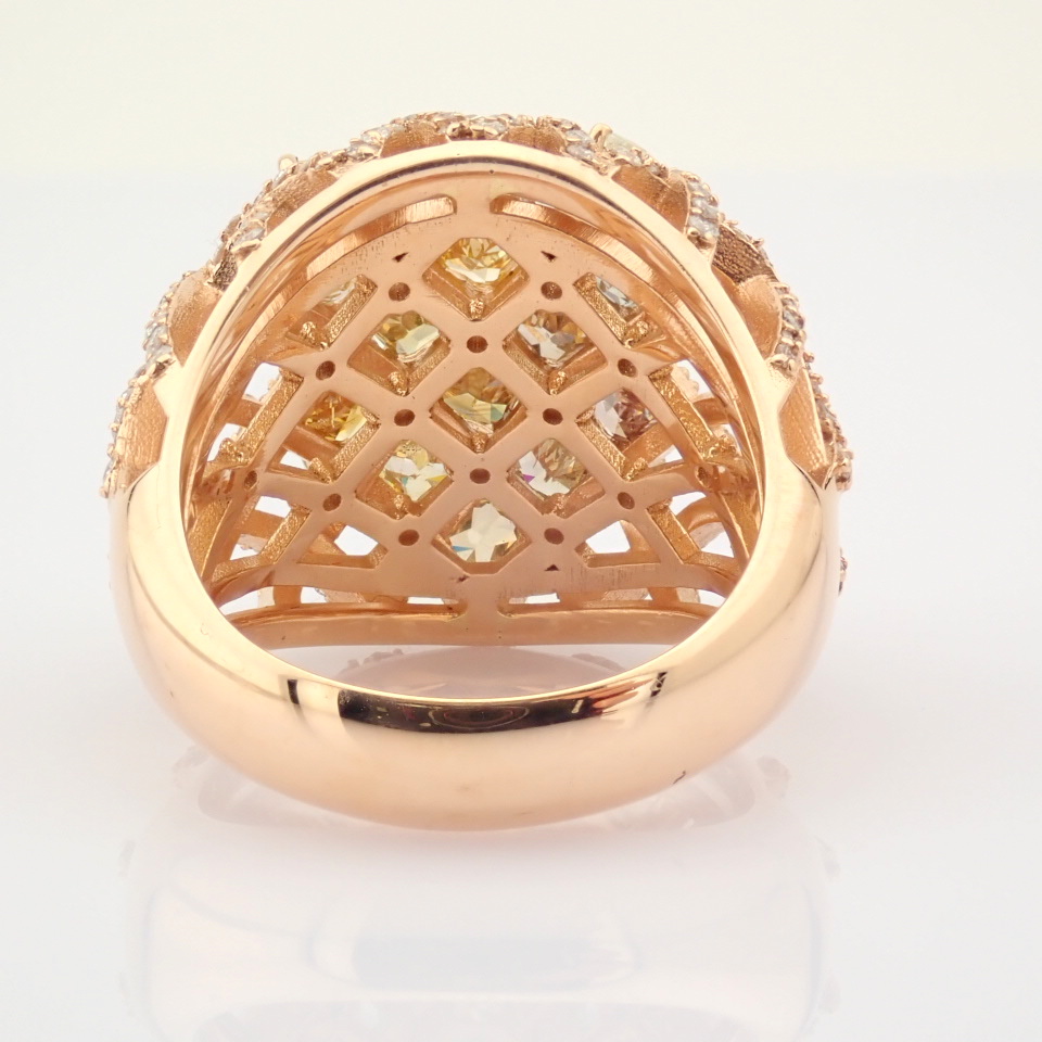 18K Rose Gold Ring- Total 4,05 ct Diamond - Image 5 of 6