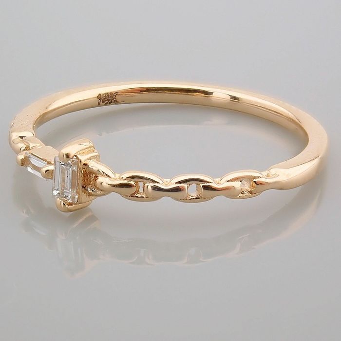 14 kt. Pink gold - Ring - 0.10 ct Diamond - Image 2 of 9