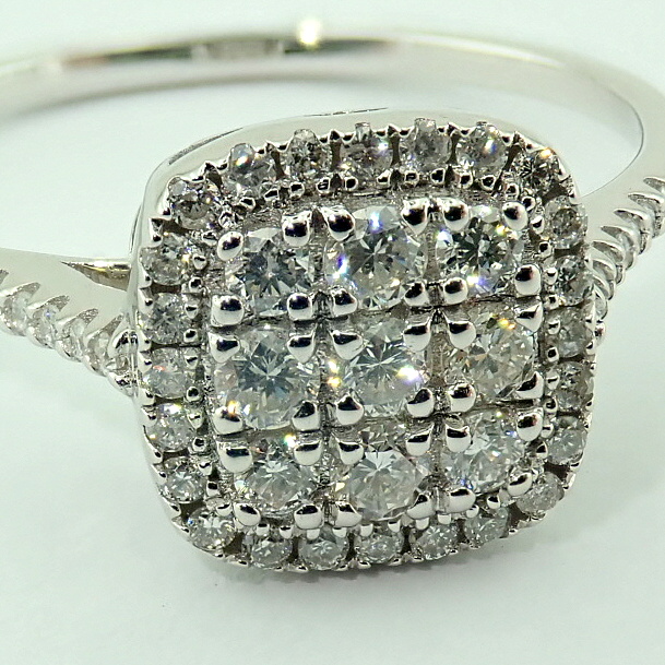 14 kt. White gold - Ring - 0.37 ct Diamond - Image 2 of 6