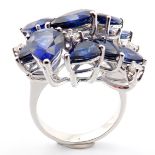 14K Sapphire and Diamond Ring