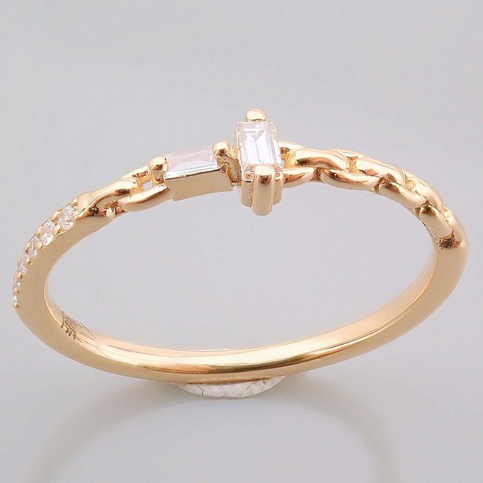 14 kt. Pink gold - Ring - 0.10 ct Diamond - Image 7 of 9