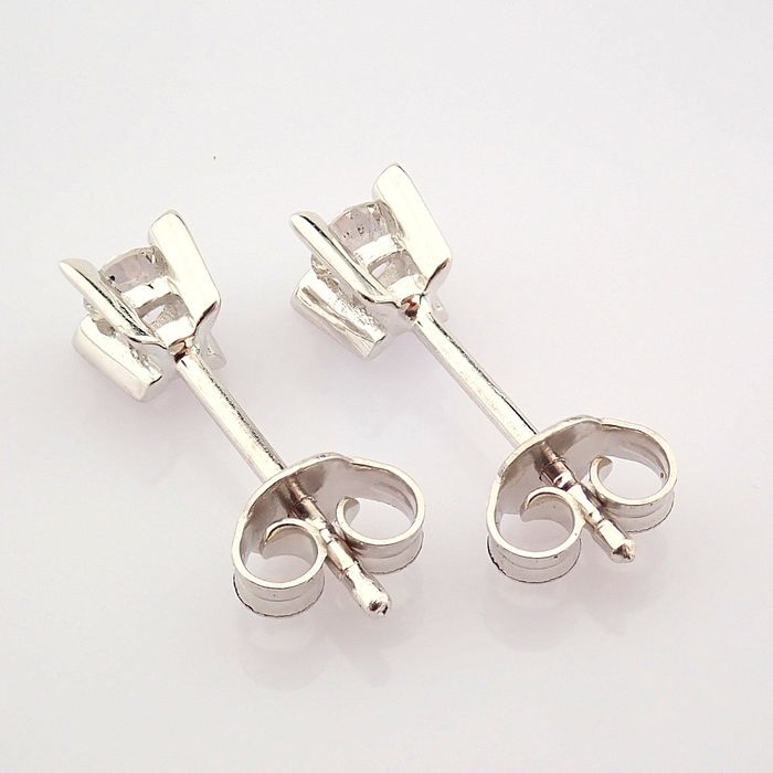 14K White Gold 0,24 ct Diamond Earring - Image 6 of 7