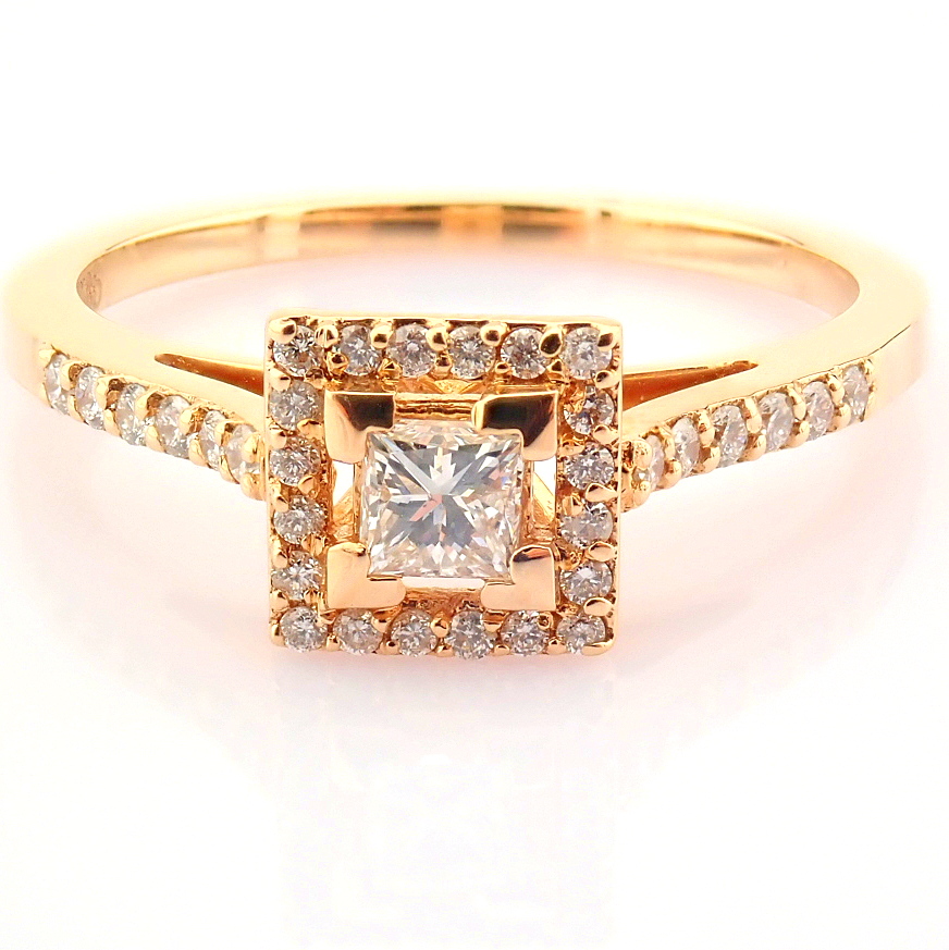 14K Yellow and Rose Gold Diamond Ring