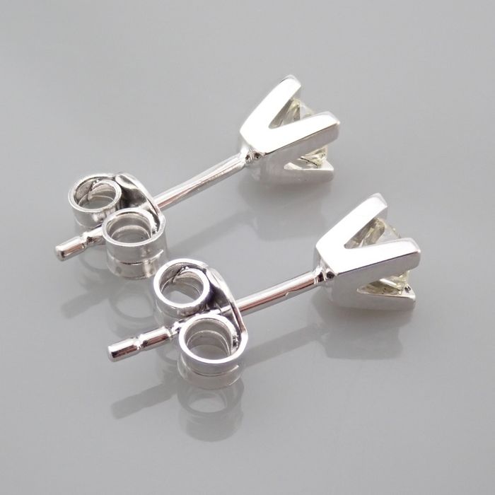 18 kt. White gold - Earrings - 0.37 ct Diamond - Image 2 of 9