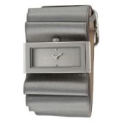 RRP £110 - Bcbg Maxazria Women's Grey Fabric Strap Watch & Presentation Box