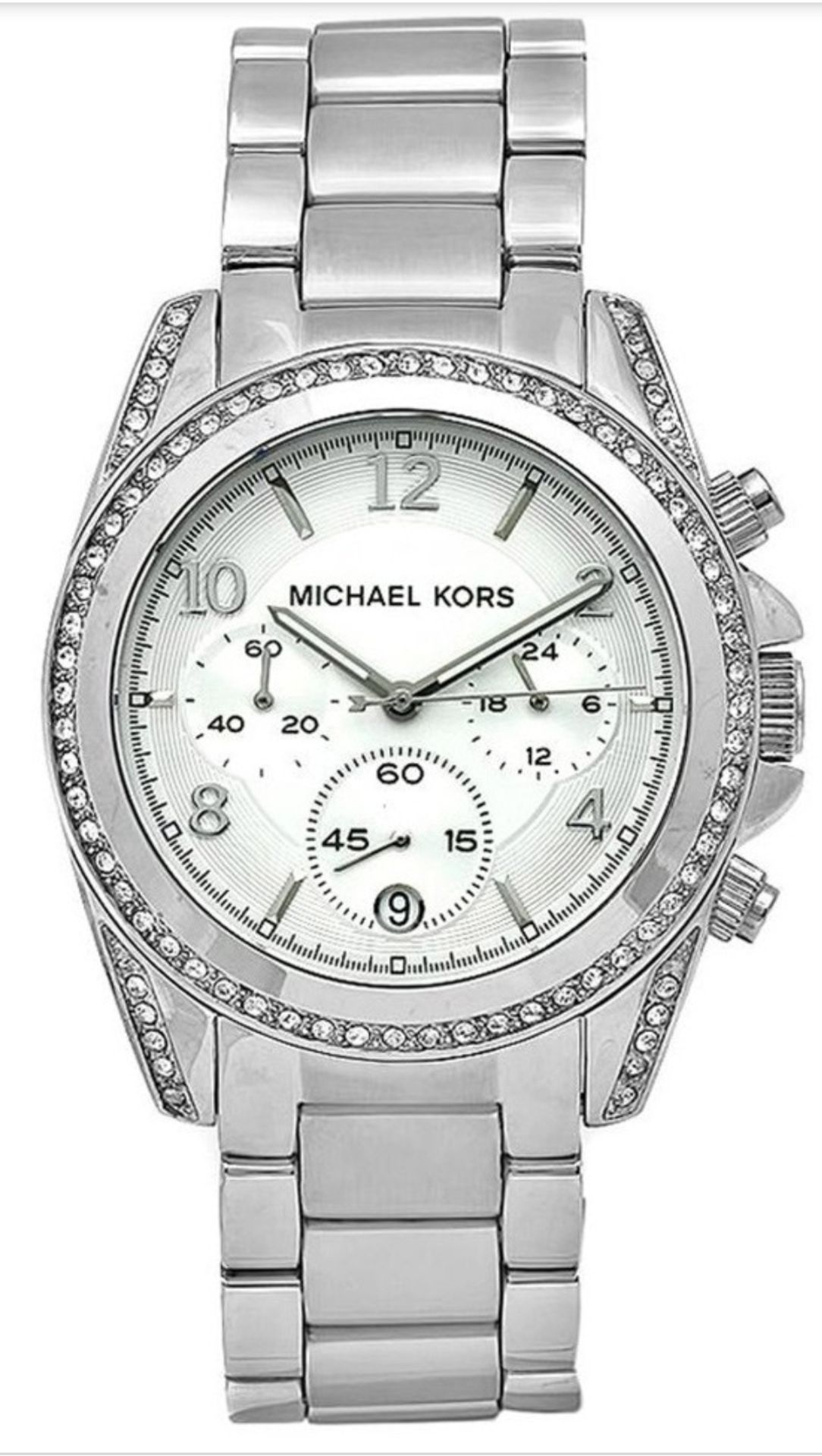 Michael Kors Mk5165 Women's Silver Bracelet Chronograph Quartz Watch - Image 8 of 11