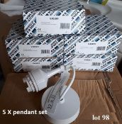 5 X Volex Vx6681 Pendant Sets, New