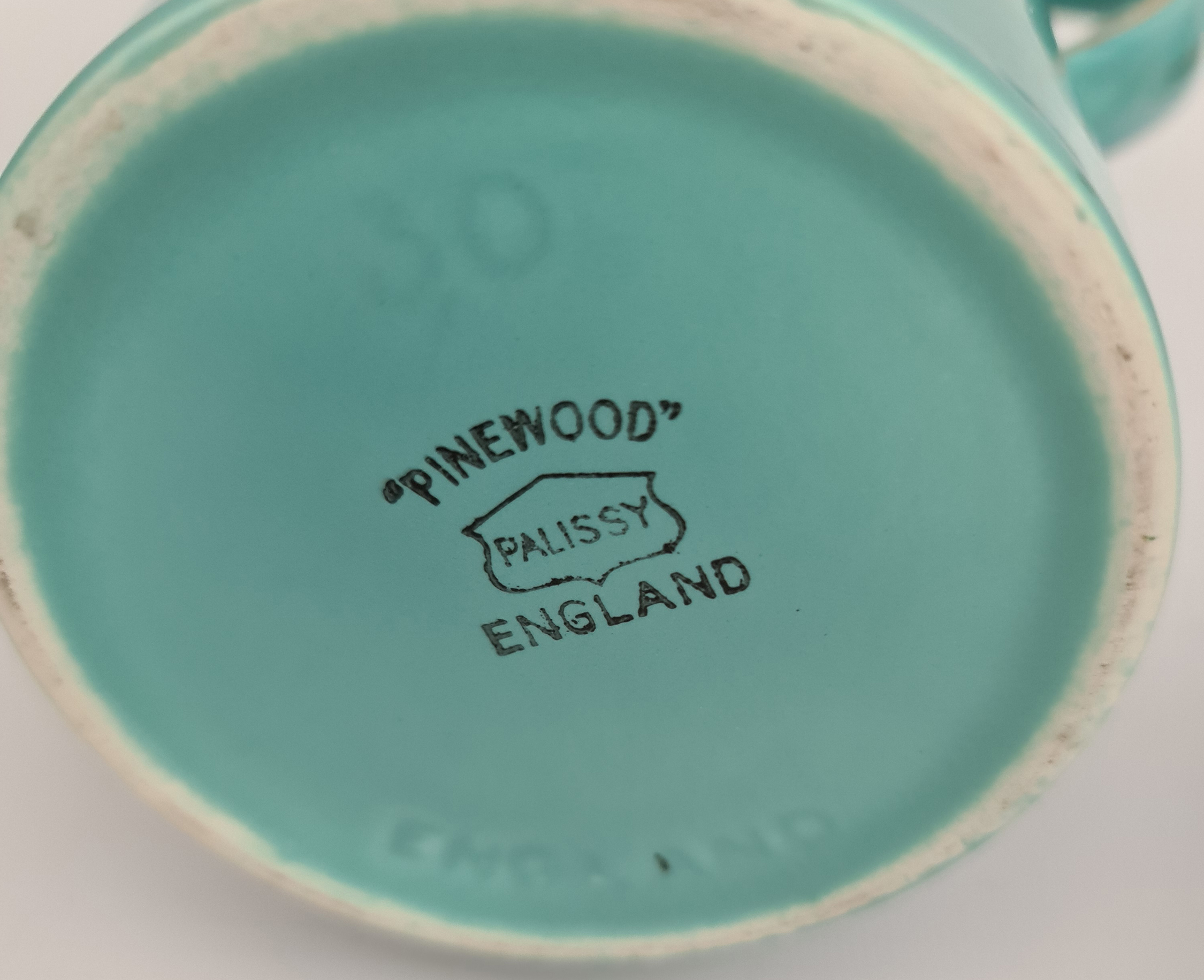 Vintage Retro Palissy Pinewood Coffee Service - Image 2 of 2