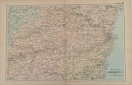 Antique Map The Environs of Aberdeen 1899 G. W Bacon & Co