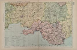 Antique Map South Wales G. 1899 W Bacon & Co