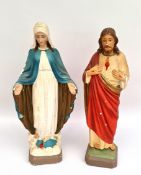 Vintage Mary & Joseph Religious Plater Figures