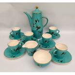 Vintage Retro Palissy Pinewood Coffee Service