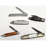 Vintage 5 x Assorted Pen Knives