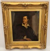 Vintage Framed Painting Portrait of Man Oil on Board