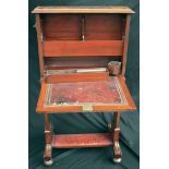 Antiques Edwardian Slim Ladies Upright Writing Desk