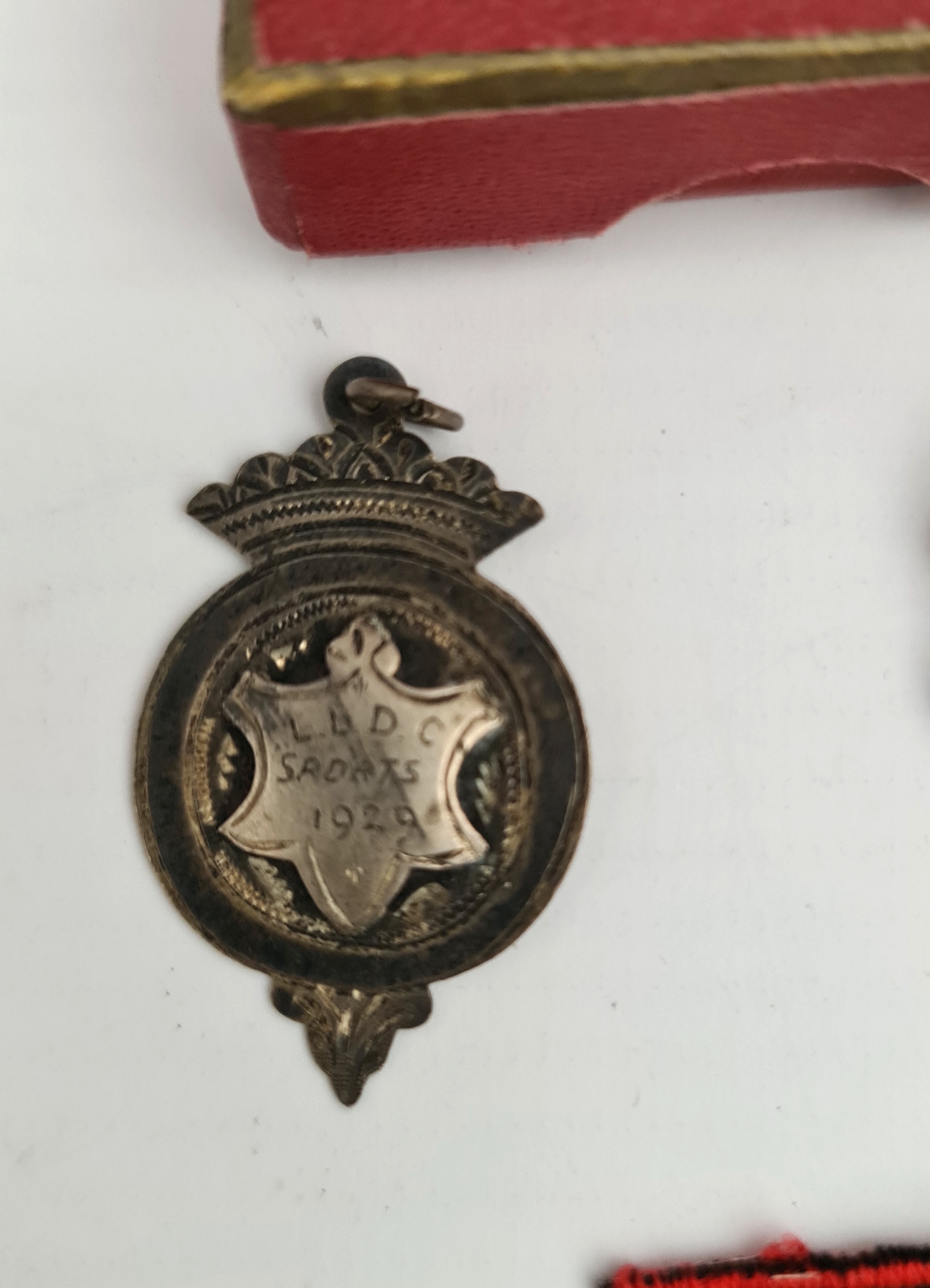 Antique Sterling Silver Sports Medal & Other Items - Image 2 of 3