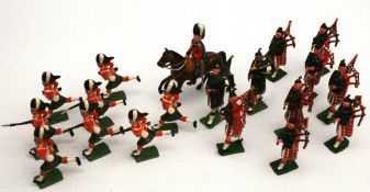 Vintage Britain's Metal Toy Soldiers Assorted Scottish 19 in Total