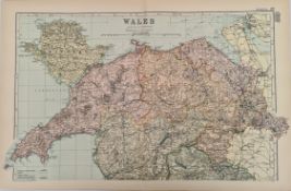 Antique Map North Wales G. 1899 W Bacon & Co