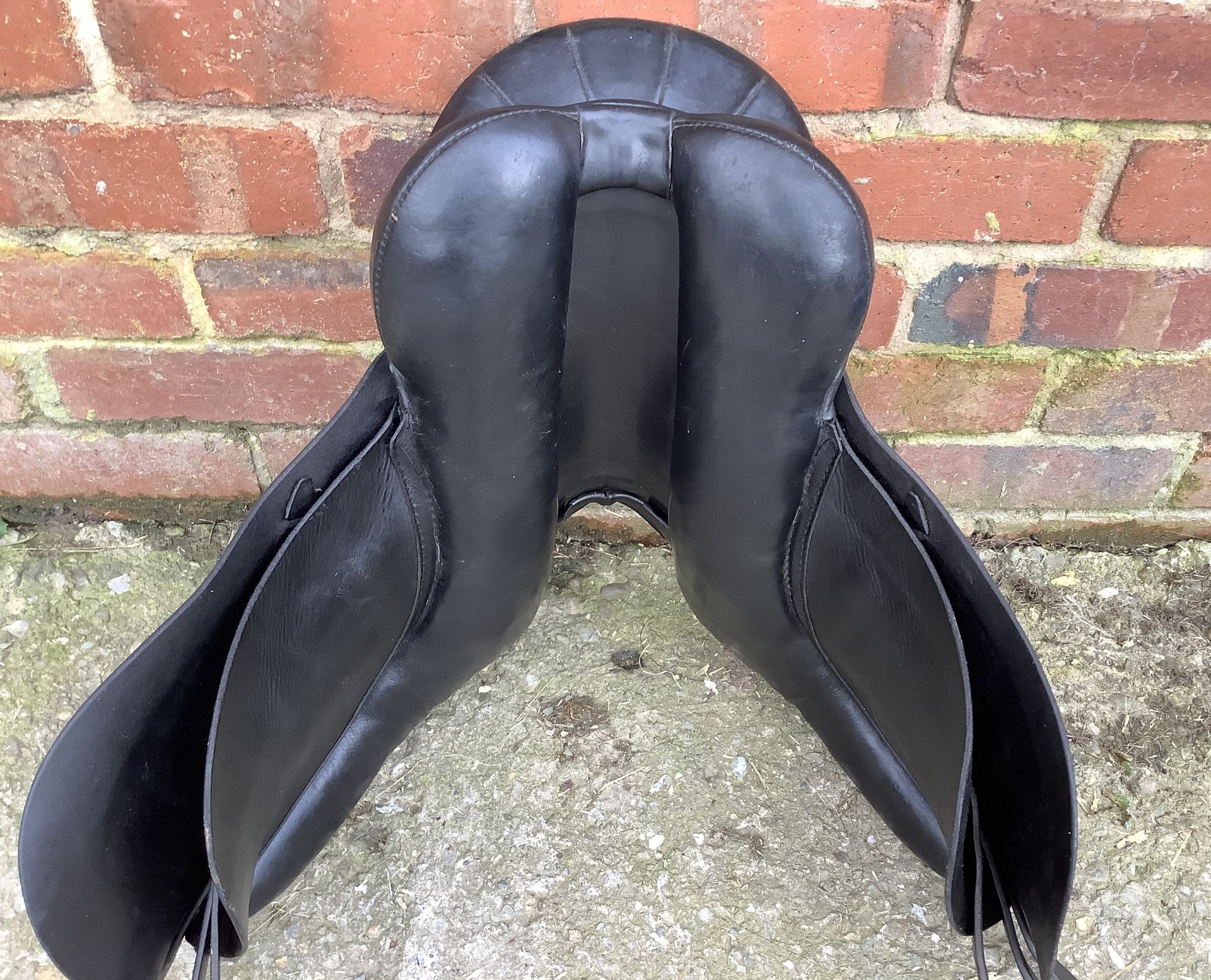 15" Wide Charles Mountfort Pony GP Saddle - Black - Image 6 of 6