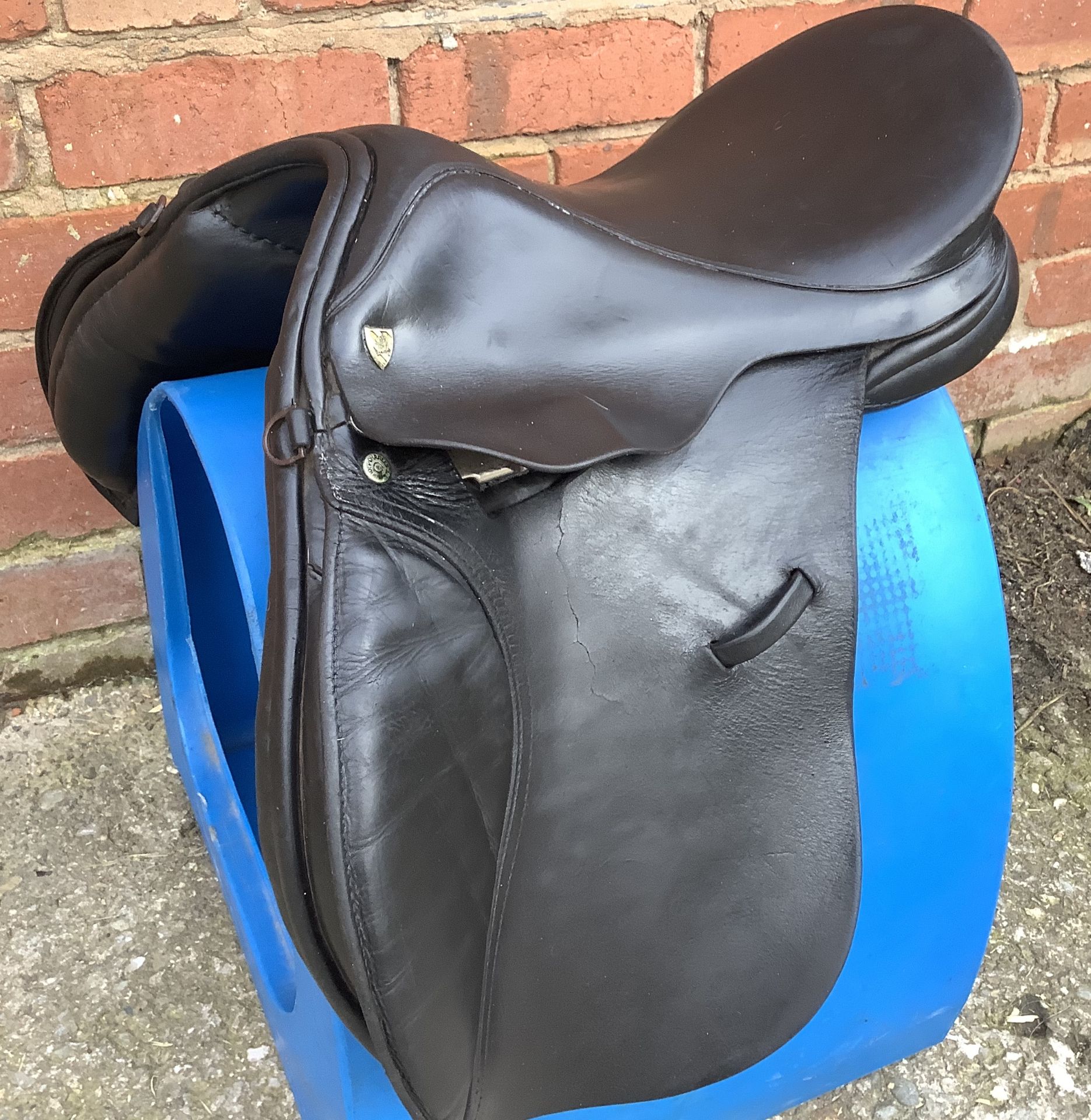 15" Wide Charles Mountfort Pony GP Saddle - Black - Image 3 of 6