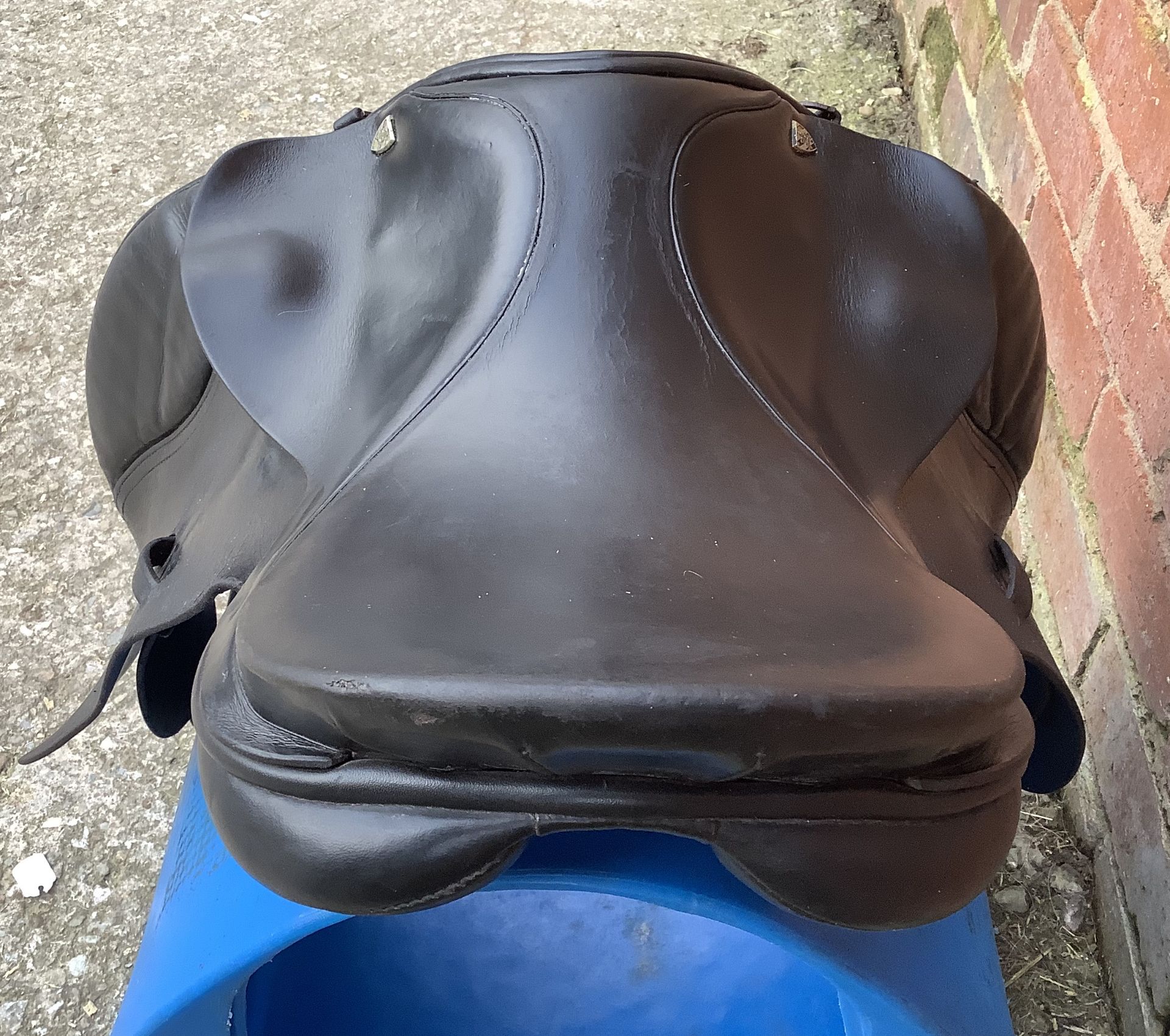 15" Wide Charles Mountfort Pony GP Saddle - Black - Image 2 of 6