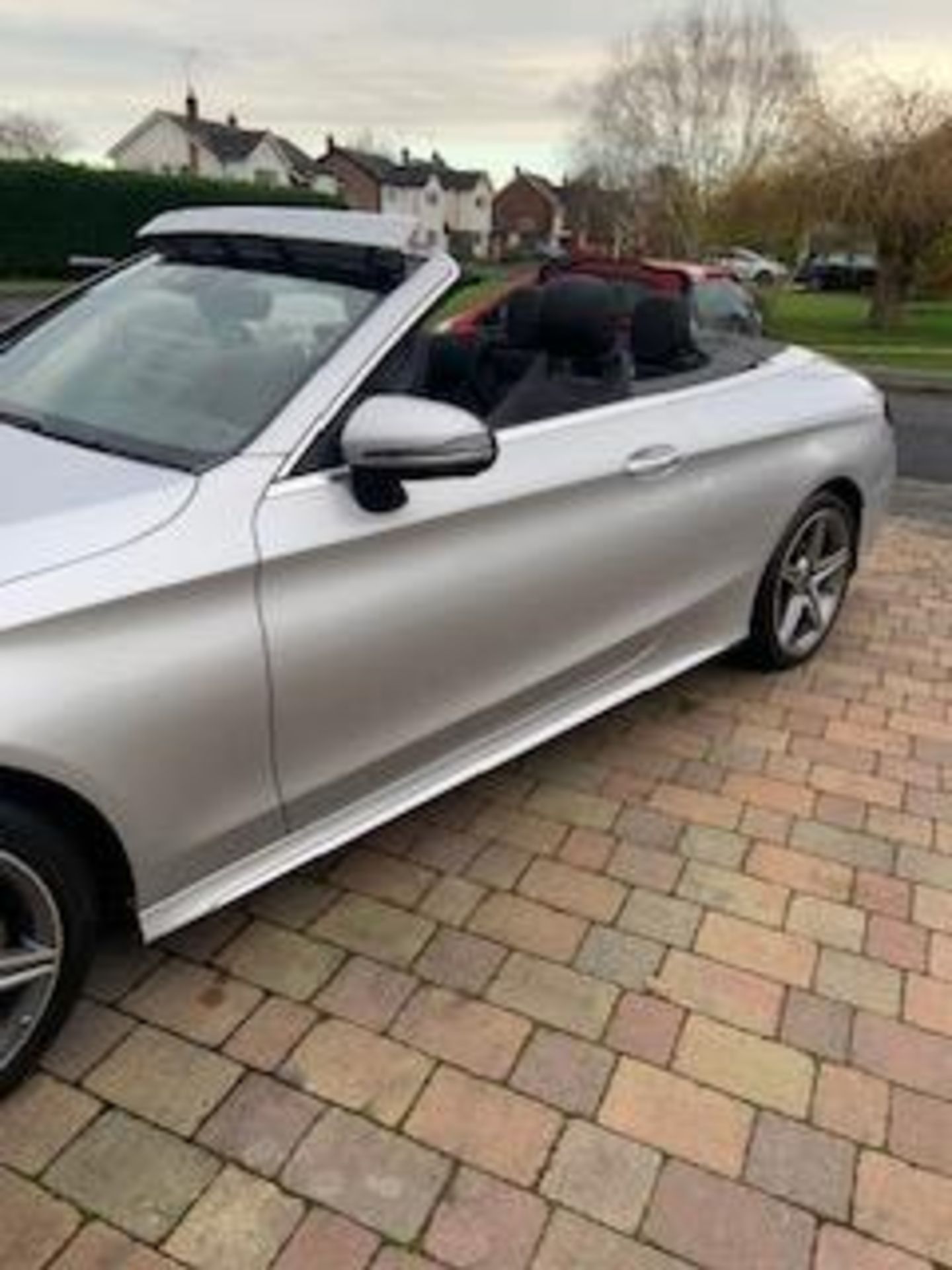 Mercedes C250d AMG S-line premium convertible diesel silver - Image 3 of 10