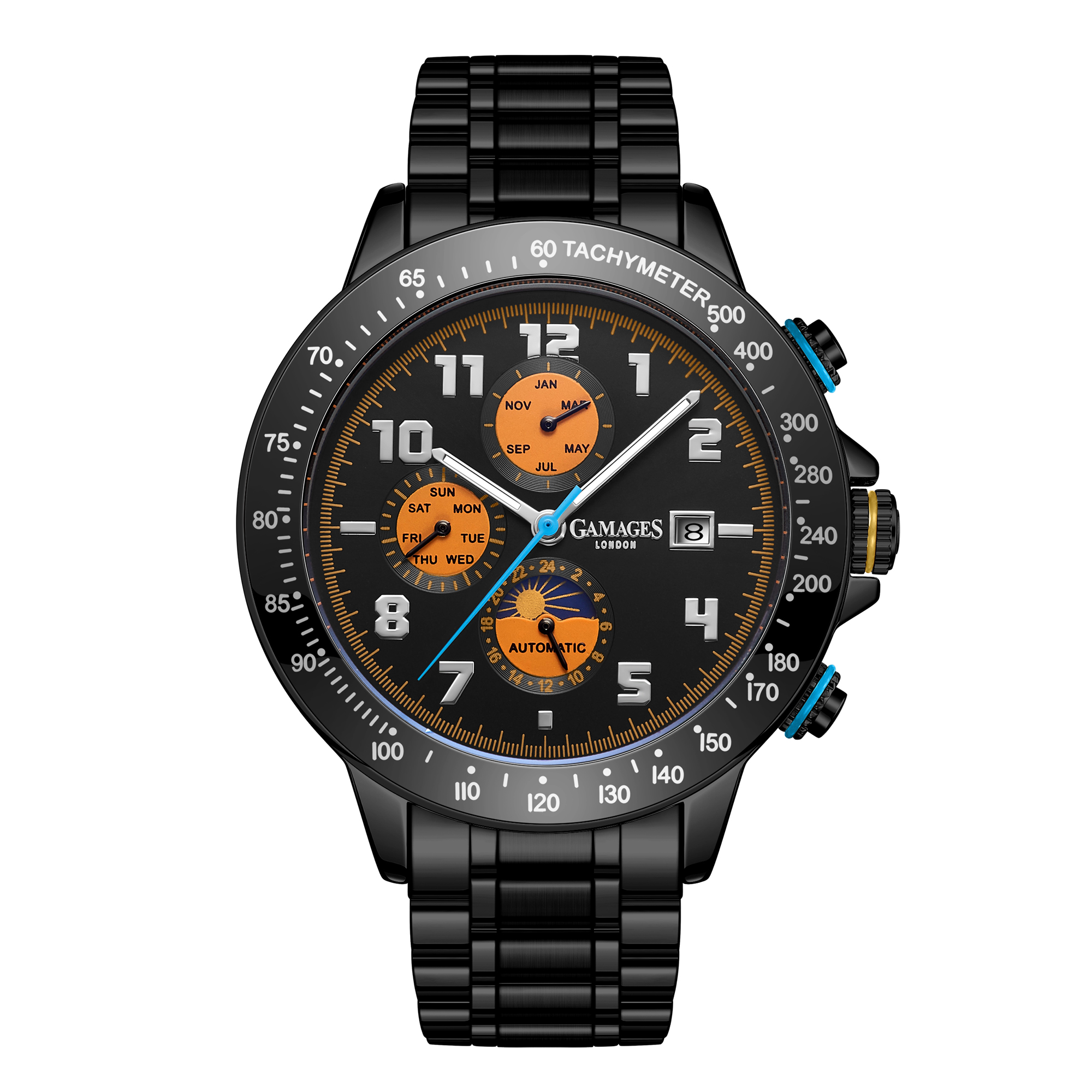 Ltd Edition Hand Assembled Gamages Alpha Automatic Black IP – 5 Year Warranty & Free Delivery