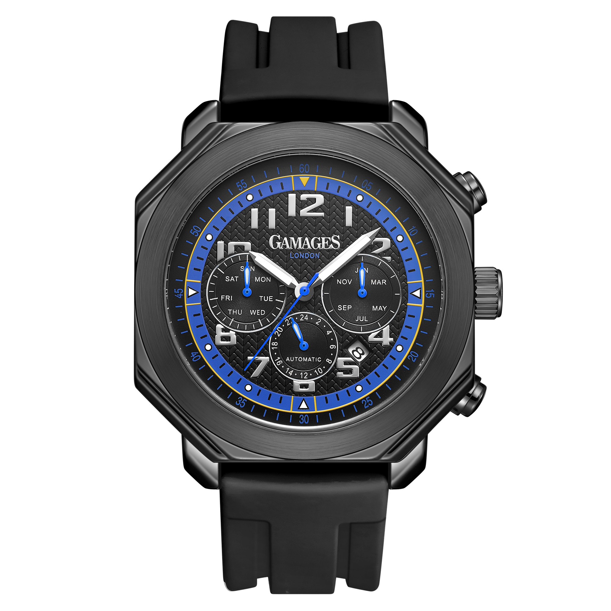 Limited Edition Hand Assembled Gamages Contemporary Automatic Blue – 5 Year Warranty & Free Delivery