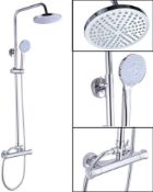 New (K337) Round Thermostatic Bar Mixer With Overhead.