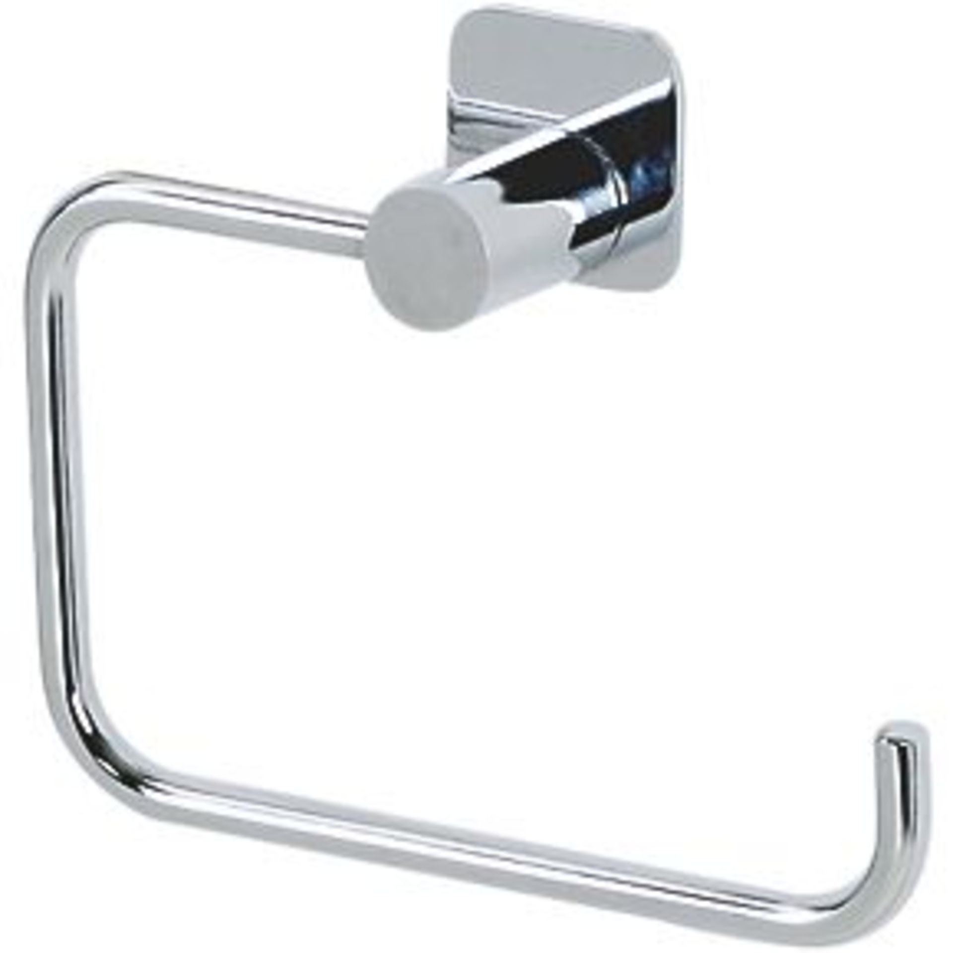 New (P40) Koros Silver Effect Wall-Mounted Toilet Roll Holder (W)153mm When Fixed On The Wall, ...