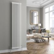 New & Boxed 1800x480mm White Double Panel Vertical Colosseum Traditional Radiator. Rrp £414.9...