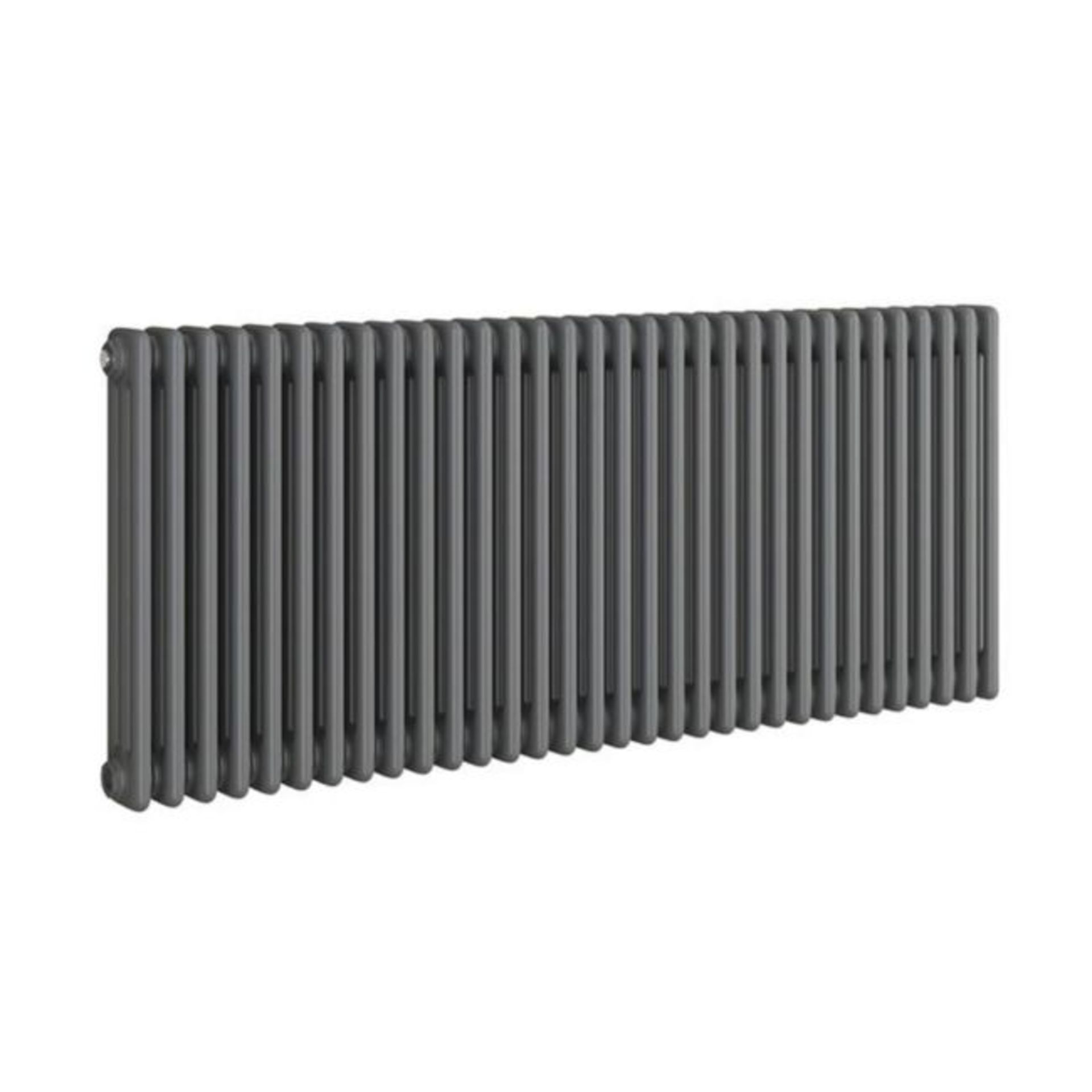 New & Boxed 600x1188mm Anthracite Double Panel Horizontal Colosseum Traditional Radiator. Rca5... - Image 3 of 3