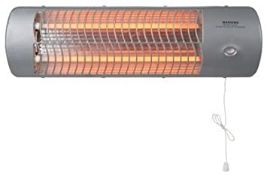 New (R154) Grey Wall-Mounted Electric Quartz Heater 1200W. This 1200W Quartz Heater Is Designed...