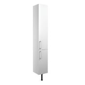NEW (N111) Alba Gloss White Tall Unit 300m. RRP £445.00. Finished in Gloss White Delivered Pr...