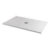 New 1200x800mm Rectangular White Slate Effect Shower Tray . Hand Crafted From High Grade Stone...