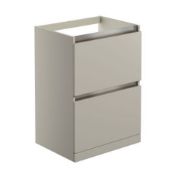 NEW (F144) Carino 800mm 2 Drawer Floor Standing Vanity Unit & Top - Pebble Grey. RRP £420.00....