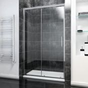 New & Boxed Twyfords 1600mm - Sliding Shower Door. RRP £399.99.G65303C+C2. 6mm Safety Glass Fu...