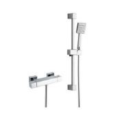 New (M89) Hapilife¬ Square Shower Slide Rail Kits With Bar Shower Valve. The Hapilife Stunnin...