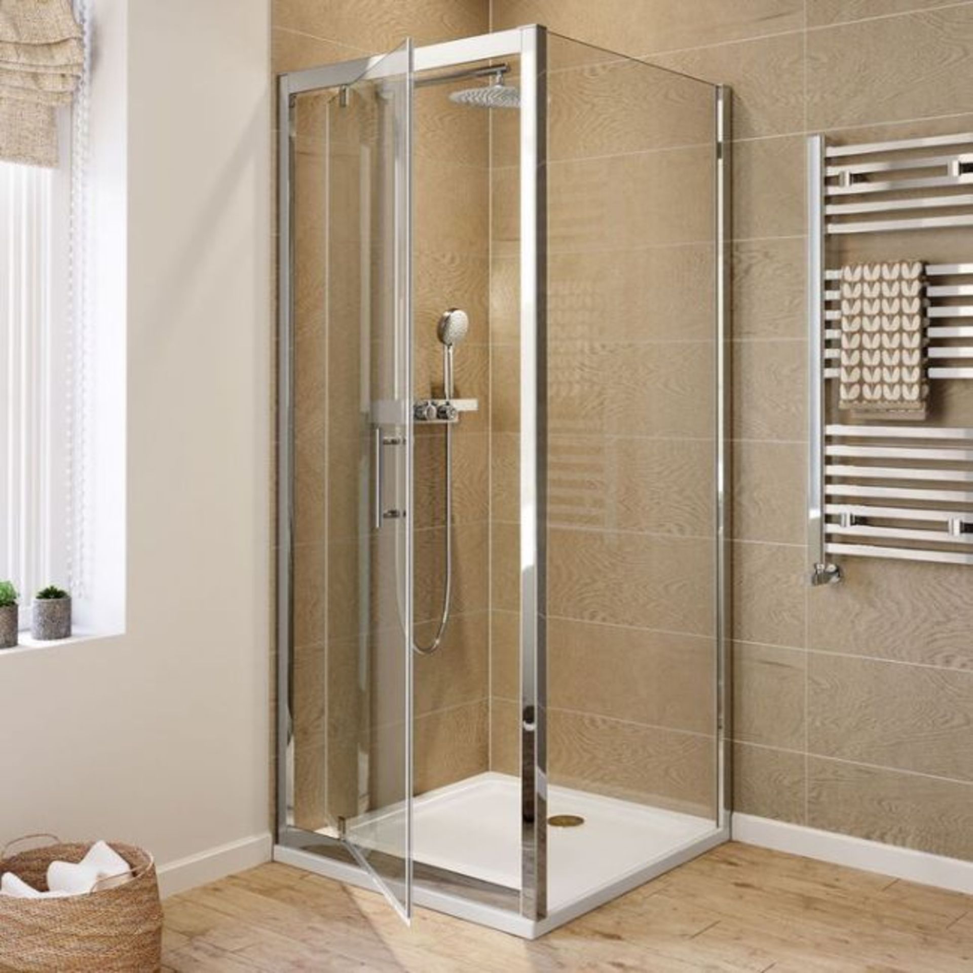 New Twyfords 800 x 800mm - 6mm - Elements Pivot Door Shower enclosure RRP £330.99. Of4100Cp+Of... - Image 2 of 3