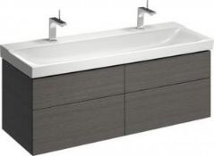 New (S145) 1400mm Keramag Xeno2 Scultura Grey Vanity Unit. RRP £1,680.99. A Premium Bathroo...