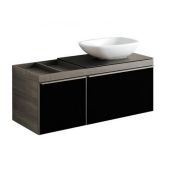 New (S143) Keramg Gerbit 1184mm Citterio Grey/Brown Vanity Unit With Shelves. RRP £2,468.99. ...