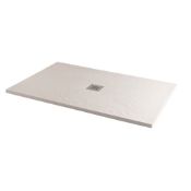 (Wg239) 1400 x 900mm Rectangular White Slate Effect Shower Tray. Handcrafted From High-Grade St...